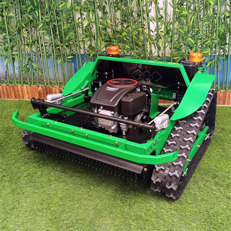 remote controlled track-mounted tall reed slasher mower China manufacturer factory