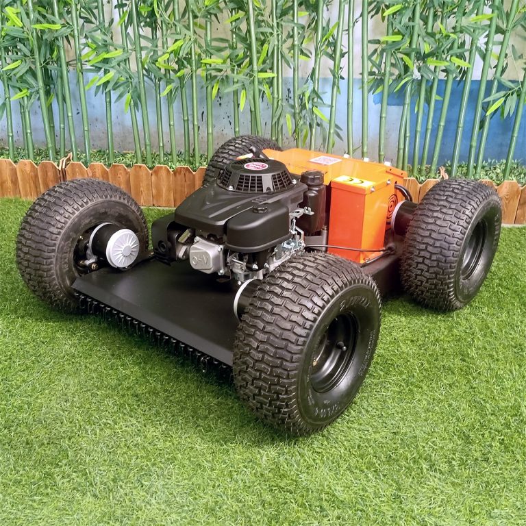 remotely controlled four wheel drive wetland bush trimmer made in China